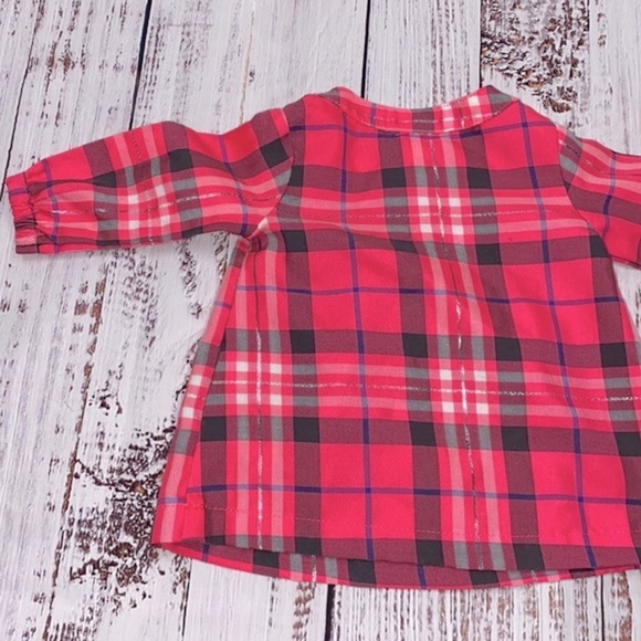 Carters pink plaid shirt 3 months new without tags - Picture 3 of 4